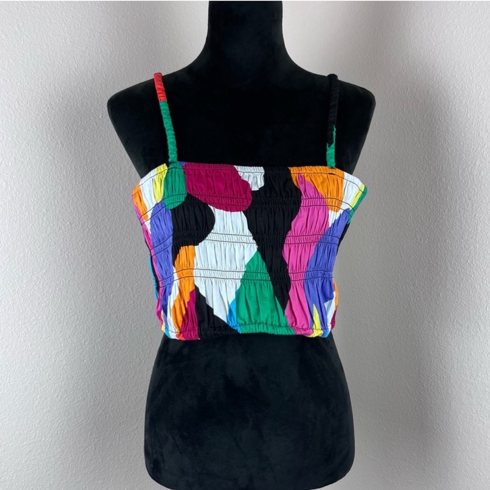 A New Day bright colorful crop top XL